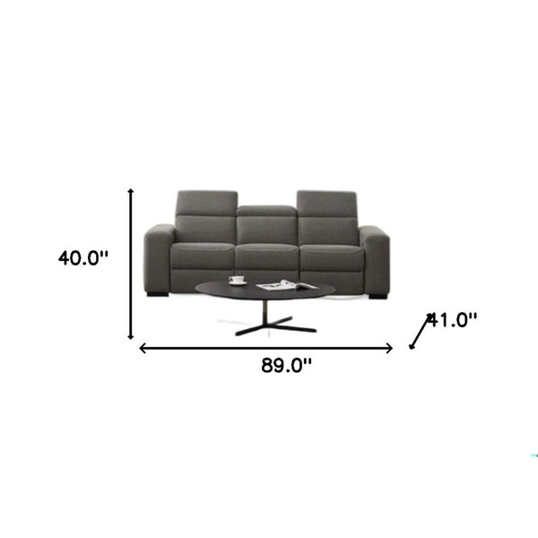 Homeroots Crystal Charcoal Mid-Century Love Seat - 247986