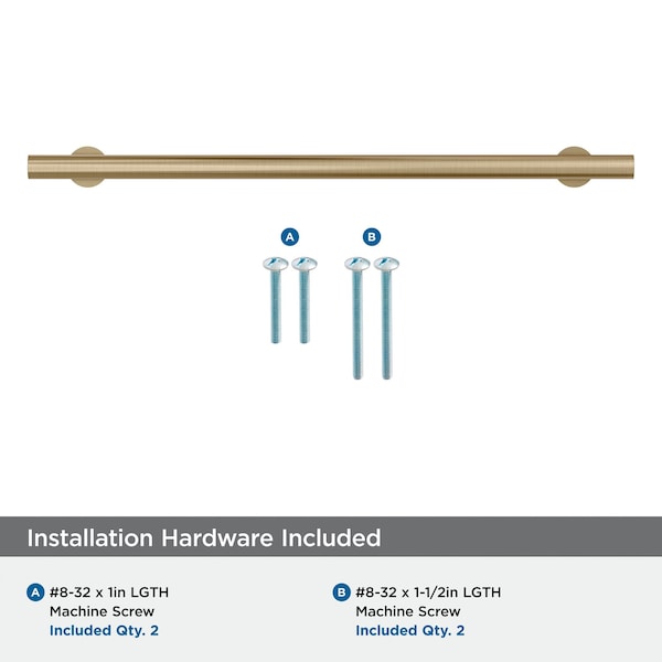 Amerock Radius 8-13/16 inch 224mm Center-to-Center Golden Champagne Cabinet Pull - BP36870BBZ
