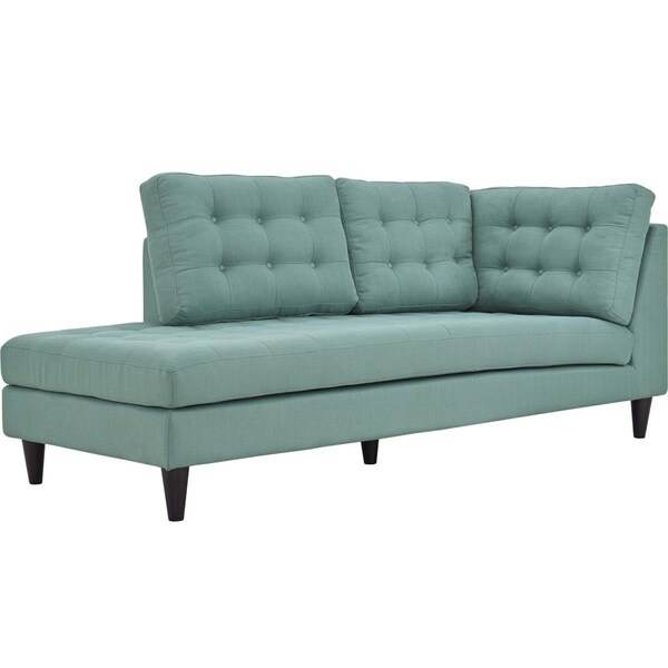 Modway Furniture 35.5 H x 84 W x 36.5 L in. Empress Upholstered Fabric Bumper, Laguna - EEI-2611-LAG