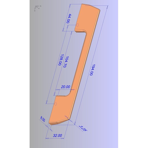 Richelieu 5 1/16 in (128 mm) Center-to-Center Chrome Contemporary Cabinet Pull - BP7125128140