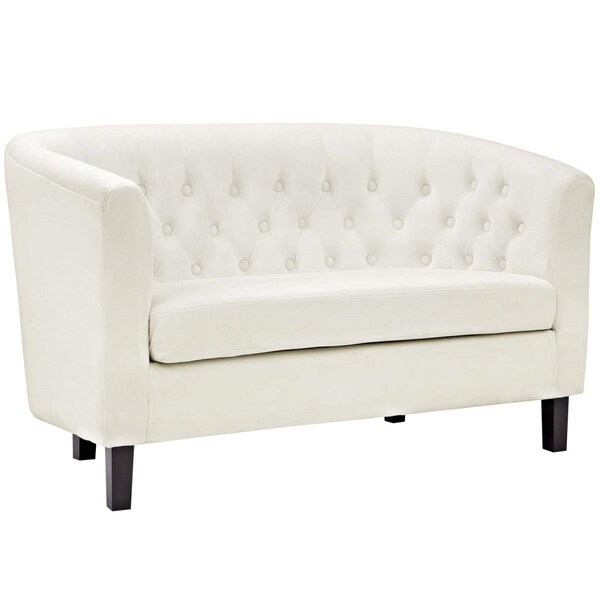 Modway Furniture 29.5 H x 49 W x 28.5 L in. Prospect Velvet Loveseat, Ivory - EEI-2615-IVO