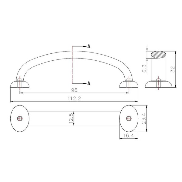Richelieu 3 3/4 in (96 mm) Center-to-Center Polished Nickel Traditional Drawer Pull - 5127896180