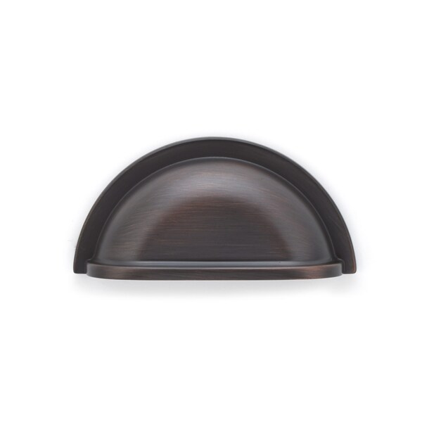 Richelieu 3 in. (76 mm) Center-to-Center Brushed Oil-Rubbed Bronze Traditional Cup Pull - BP50388BORB