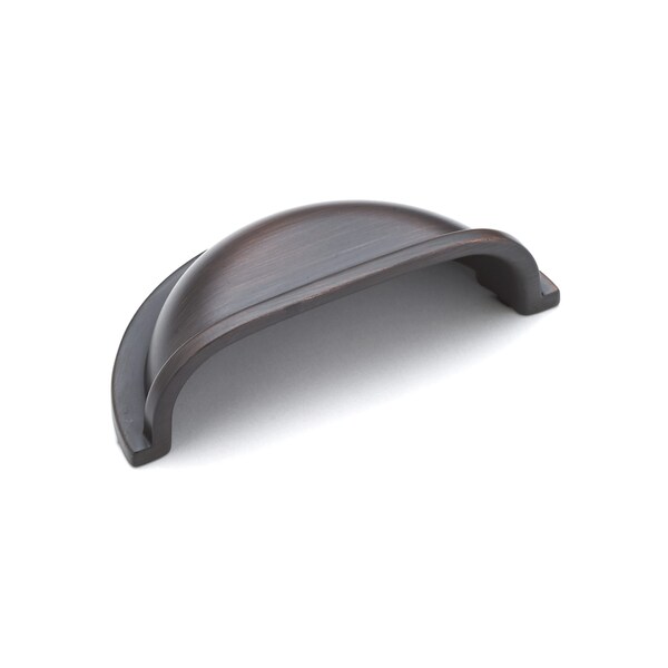 Richelieu 3 in. (76 mm) Center-to-Center Brushed Oil-Rubbed Bronze Traditional Cup Pull - BP50388BORB