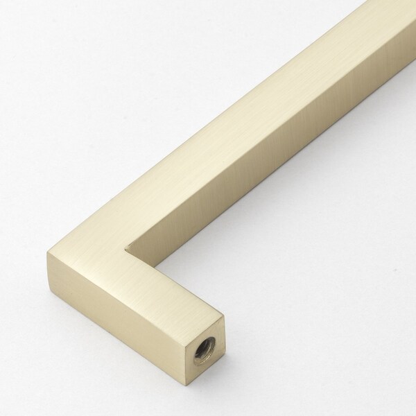 Gliderite Hardware 3-3/4 in. Center to Center Solid Square Bar Pull Champagne Gold - 21683-96-CHPG-1