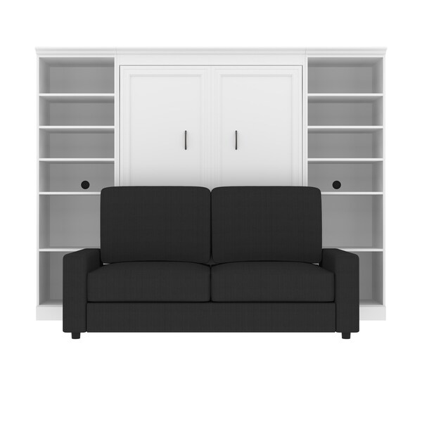 Bestar Versatile Full Murphy Bed, Two Storage Units And A Sofa 109 in - 40791-000017