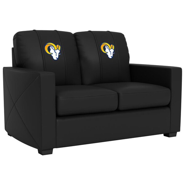Dreamseat Silver Loveseat with Los Angeles Rams Secondary Logo - XZ7759003LSCDBK-PSNFL20081