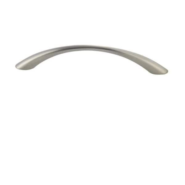 Crown 6-1/4" Bow Cabinet Pull with Narrow Middle and 5" Center to Center Satin Nickel Finish - CHP4655SN