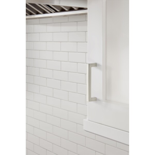 Amerock Monument 3-3/4 inch 96mm Center-to-Center Satin Nickel Cabinet Pull - 2000846