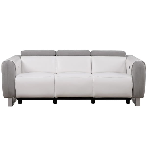 Global Furniture Usa U8520 BLANCHE WHITE/GREY F06 POWER RECLINING SOFA - 5747
