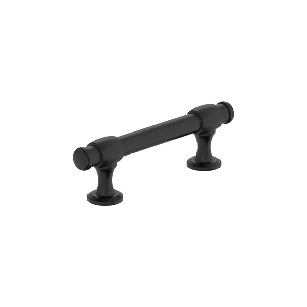 Amerock Winsome 3 inch 76mm Center-to-Center Matte Black Cabinet Pull - BP36770FB