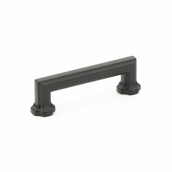 Schaub 3-1/2in Center to Center Empire Cabinet Pull Matte Black Finish - 883-MB