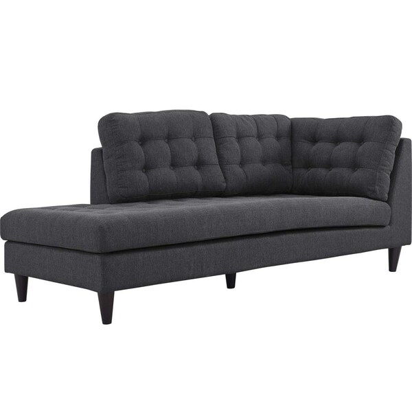 Modway Furniture 35.5 H x 84 W x 36.5 L in. Empress Upholstered Fabric Bumper, Gray - EEI-2611-DOR