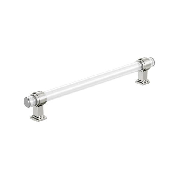 Amerock Glacio 8 inch 203mm Center-to-Center Clear/Polished Chrome Cabinet Pull - BP36661C26