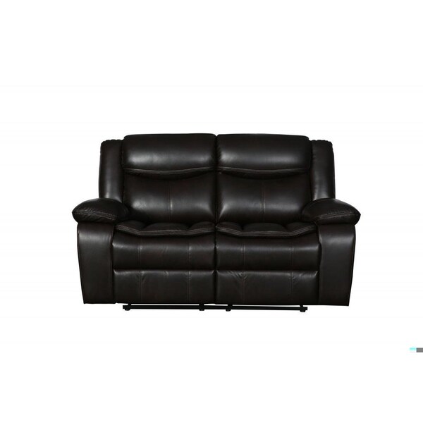 Homeroots Brown Loveseat 64 x 36 x 40 in. - 366305