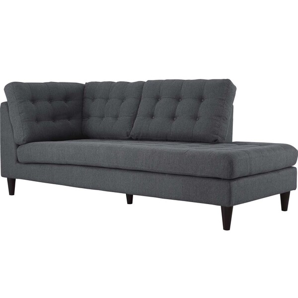 Modway Furniture 35.5 H x 84 W x 36.5 L in. Empress Upholstered Fabric Bumper, Gray - EEI-2612-DOR