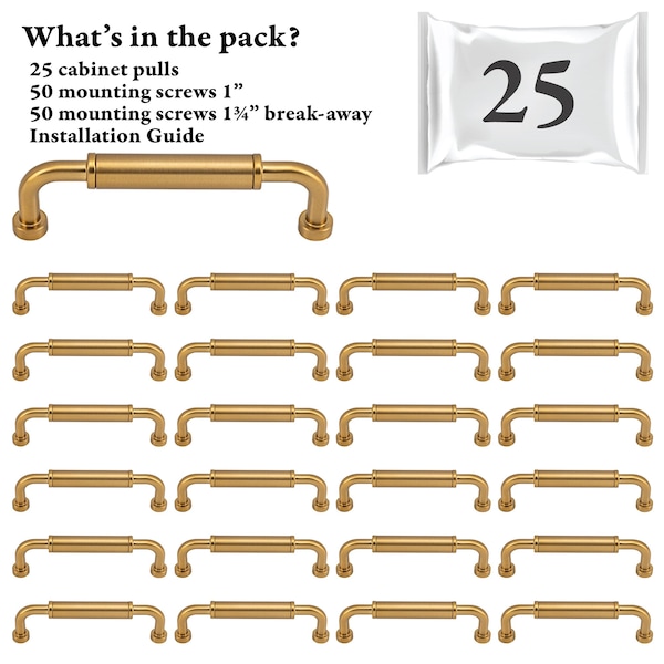 Designperfect 3 3/4'' Center-to-Center Barrel Pull, 25PK - DPA25T963CBZ