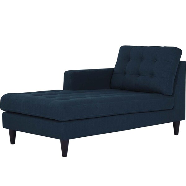 Modway Furniture 35.5 H x 35.0 W x 63.5 L in. Empress Left-Arm Upholstered Fabric Chaise, Azure - EEI-2596-AZU