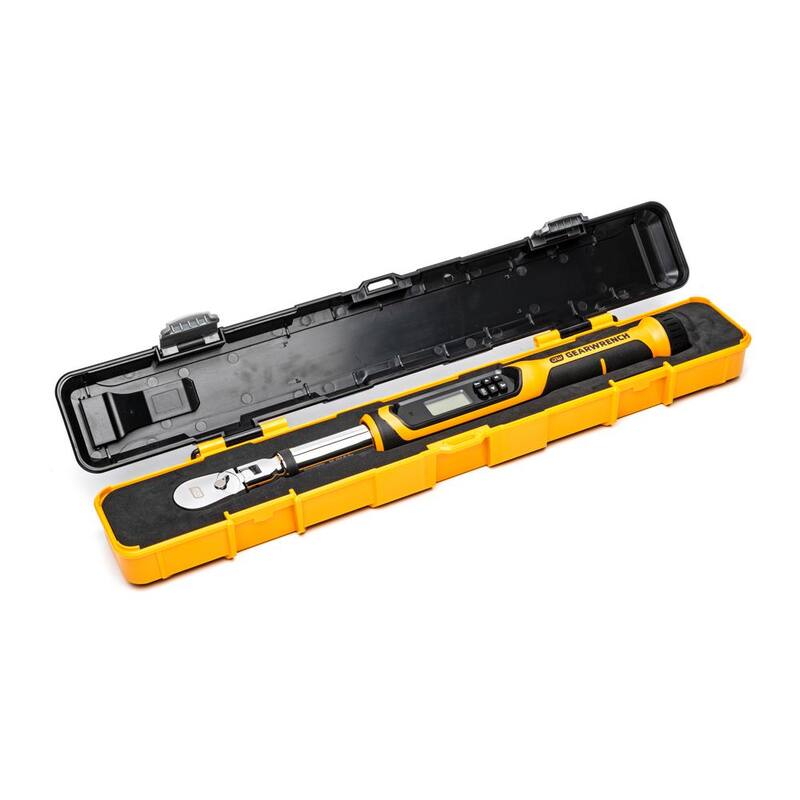 GEARWRENCH 3/8 in. Drive 10-100 ft./lbs. Flex-Head Electronic Torque Wrench with Angle - 85078