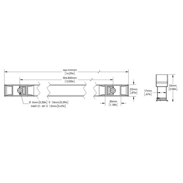 Richelieu 12-inch (305 mm) Center to Center Aurum Brushed Gold Transitional Cabinet Pull - BP525412158
