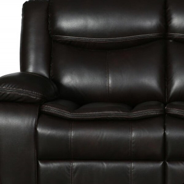 Homeroots Brown Sofa Loveseat 150 x 72 x 80 in. - 366307