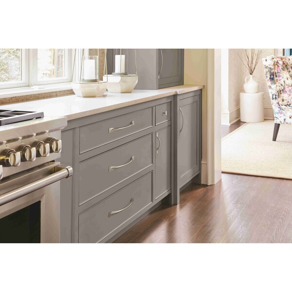 Amerock Uprise 3-3/4 in 96 mm Center-to-Center Satin Nickel Cabinet Pull - BP36917G10