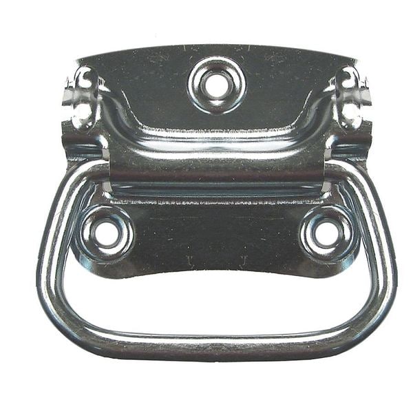 Monroe Pmp Folding Pull Handle, Steel, Zinc, Unthr. Through Holes - PH-0313