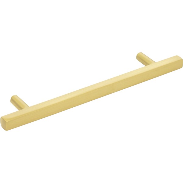 Jeffrey Alexander 128 mm Center-to-Center Brushed Gold Square Dominique Cabinet Bar Pull - 845-128BG