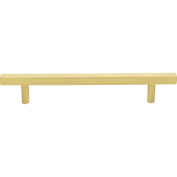 Jeffrey Alexander 128 mm Center-to-Center Brushed Gold Square Dominique Cabinet Bar Pull - 845-128BG