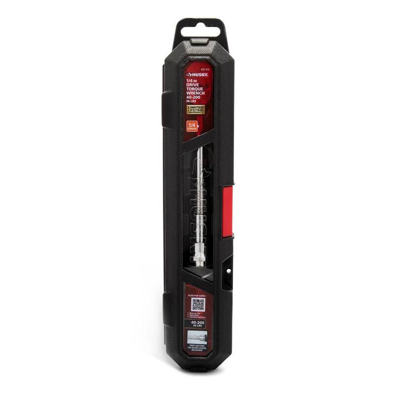 Husky 40 in./lbs. to 200 in./lbs. 1/4 in. Drive Torque Wrench - H4DTWA-03