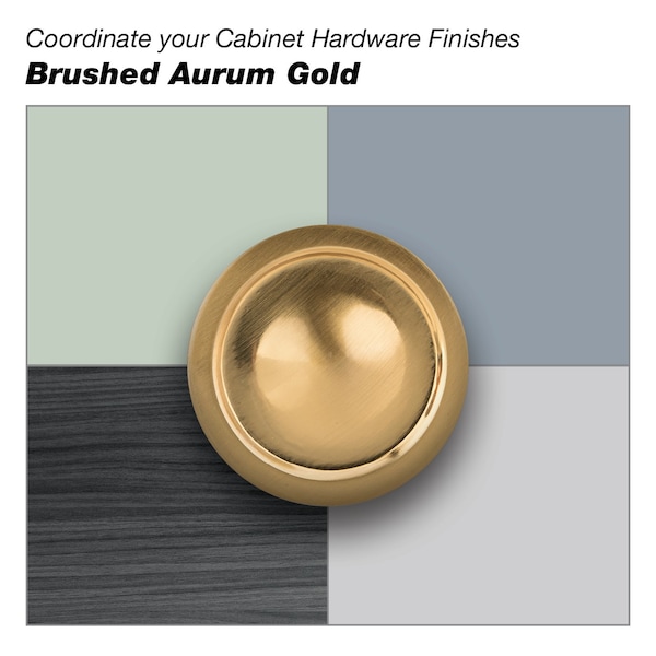 Richelieu 7 9/16-inch (192 mm) Center to Center Aurum Brushed Gold Transitional Cabinet Pull - BP8650192158