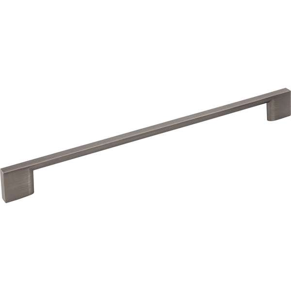 Jeffrey Alexander 256 mm Center-to-Center Brushed Pewter Square Sutton Cabinet Bar Pull - 635-256BNBDL
