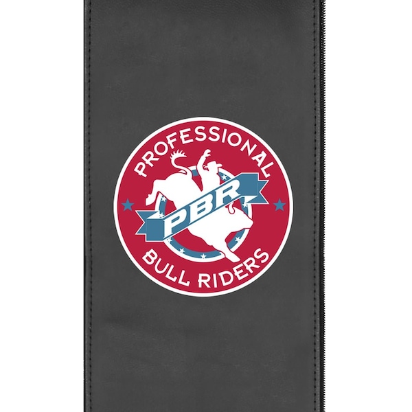 Dreamseat Silver Sofa with Professional Bull Riders Vintage Logo - XZ7759001SOCDBK-PSPBR0002