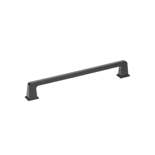 Richelieu 7 9/16-inch (192 mm) Center to Center Matte Black Traditional Cabinet Pull - BP8695192900