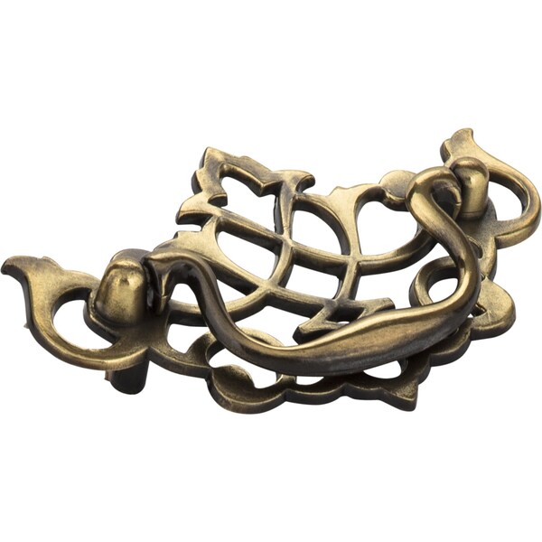 Elements By Hardware Resources 3" Center-to-Center Brushed Antique Brass Baroque Kingsport Cabinet Drop Pull - WP150-AB