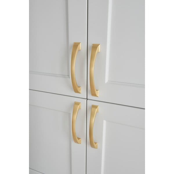 Jeffrey Alexander 128 mm Center-to-Center Satin Nickel Arched Roman Cabinet Pull - 944-128SN