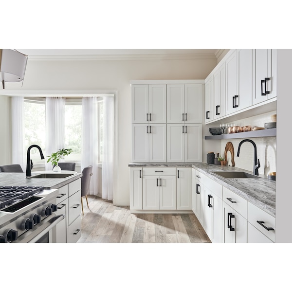 Elements By Hardware Resources 192 mm Center-to-Center Matte Black Knox Cabinet Bar Pull - 645-192MB