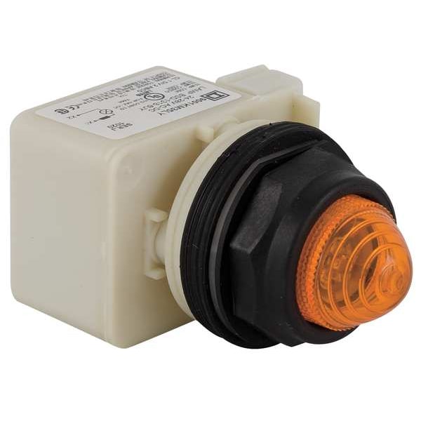 Schneider Electric Luz piloto completa, ámbar, LED - 9001SKP35LYA9