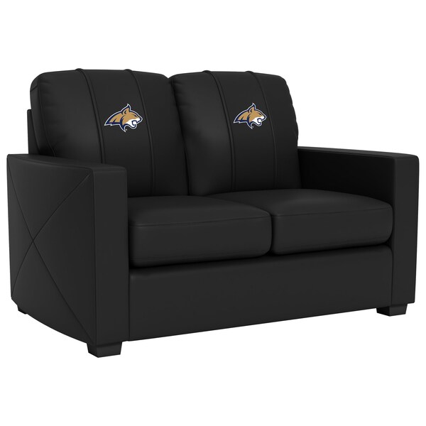 Dreamseat Silver Loveseat with Montana State Bobcats Primary Logo - XZ7759003LSCDBK-PSCOL13591