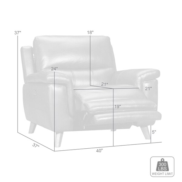 Armen Living Lizette Contemporary Chair in Dark Brown Wood Finish and Dove Gray Genuine Leather - LCLZ1DV