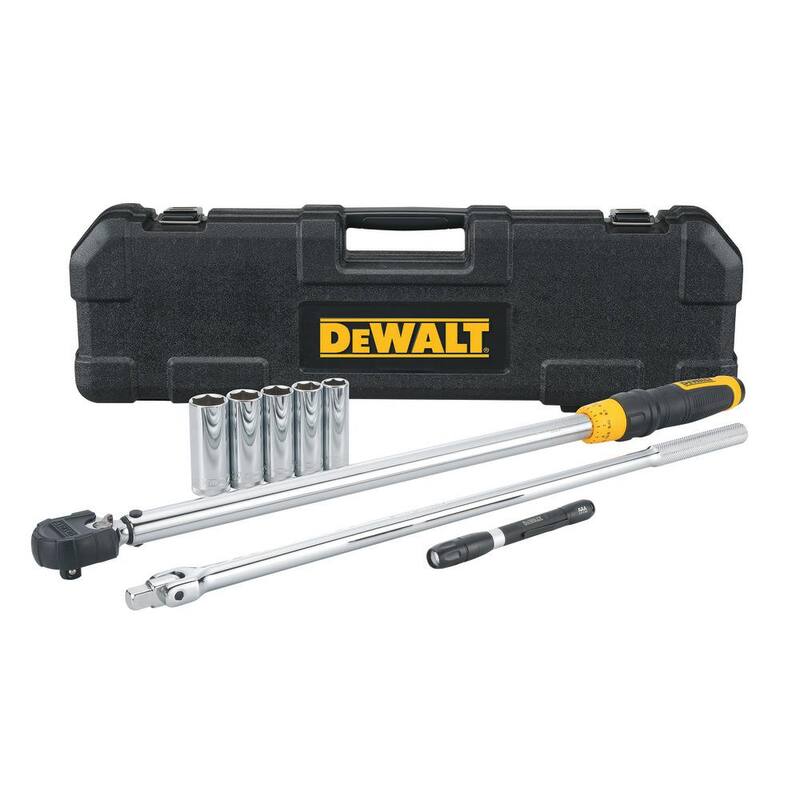 DEWALT 1/2 in. Drive Torque Wrench Tire Change Kit (7-Piece) - DWMT82839