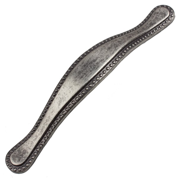 Gliderite Hardware 3 in. Center to Center Weathered Nickel Beaded Cabinet Pull - 4554-WN, 25PK - 4554-WN-25