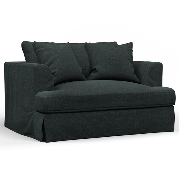 Sunset Trading Newport Slipcovered Chair & A Half Sofa Dark Gray - SY-130015-391098