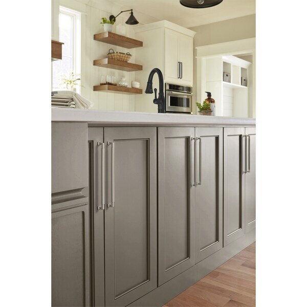 Amerock Stature 12-5/8 inch 320mm Center-to-Center Satin Nickel Cabinet Pull - BP37401G10