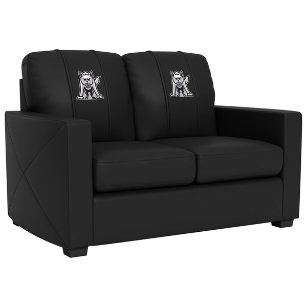 Dreamseat Silver Loveseat with South Dakota Coyotes Emblem Logo - XZ7759003LSCDBK-PSCOL13095
