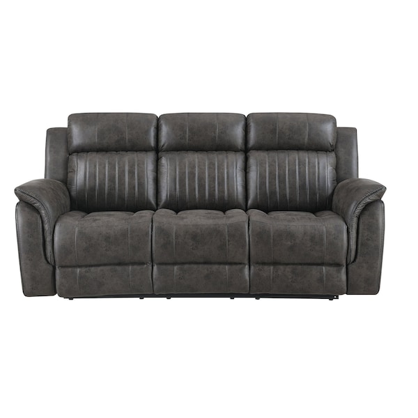 Global Furniture Usa Transitional Badlands U8517 Grey Reclining Sofa - 3291