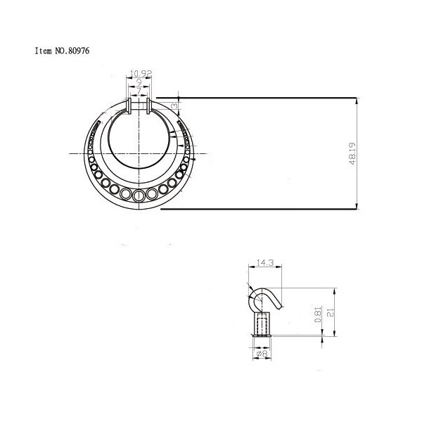 Richelieu Chambly 1 7/8 in (48 mm) Diameter Brushed Nickel Traditional Cabinet Pull - BP80976195
