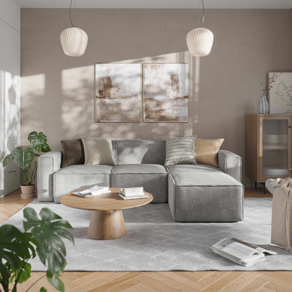 Flash Furniture Bridgetown Luxury Modular Sectional Sofa, Ottoman Seat, Gray - IS-IT2231-OT-GRY-GG