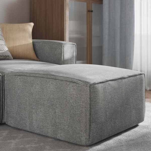Flash Furniture Bridgetown Luxury Modular Sectional Sofa, Ottoman Seat, Gray - IS-IT2231-OT-GRY-GG
