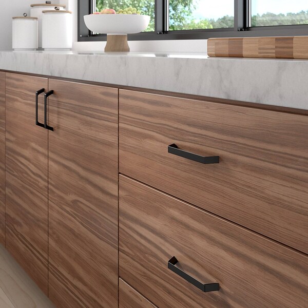 Richelieu 5 1/16 in (128 mm) Center-to-Center Matte Black Contemporary Cabinet Pull - BP7348128900
